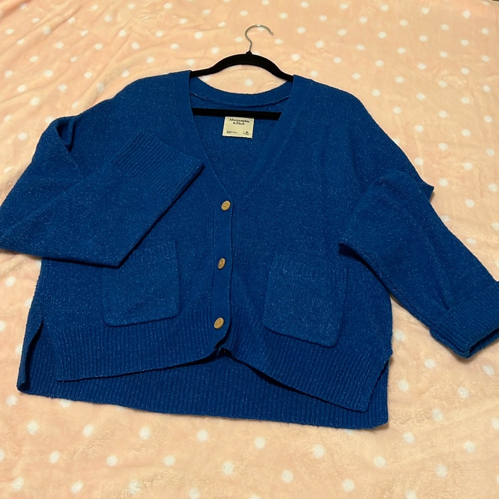 Abercrombie Fitch, blue sweater/cardigan